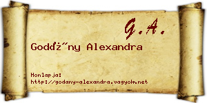 Godány Alexandra névjegykártya